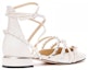 Lookbook (Women) Jimmy Choo Celestia 'White Leather Round Toe Block Heel' CELESTIA25AXDLATTESILVER