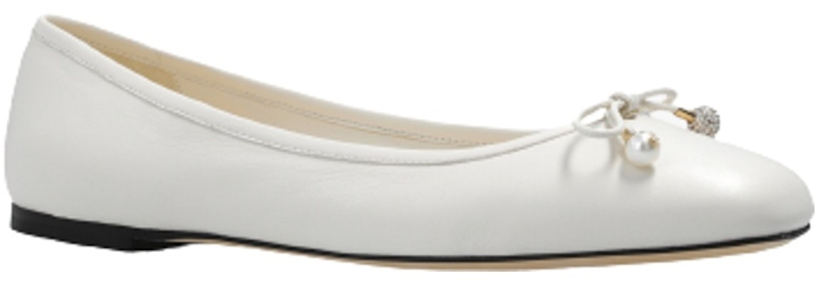 (Women) Jimmy Choo Comfort Flat 'White Leather' ELMEFLATNAPLATTE Order (Women) Jimmy Choo Comfort Flat 'White Leather' ELMEFLATNAPLATTE