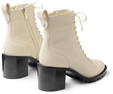 (W) Jimmy Choo Cruz 65 ''Boot Combat Kulit Grainy Cream'' CRUZ65GNL Shop (W) Jimmy Choo Cruz 65 ''Boot Combat Kulit Grainy Cream'' CRUZ65GNL