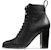 (Women) Jimmy Choo Cruz 95 Boots 'Black Grainy Leather Combat' CRUZ95GNL