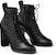 (Women) Jimmy Choo Cruz 95 Boots 'Black Grainy Leather Combat' CRUZ95GNL