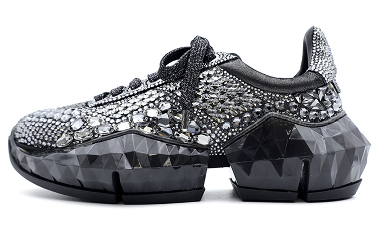 (W) Jimmy Choo Crystal-Embellished Sneaker 'Black'