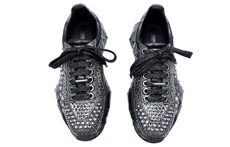 (W) Jimmy Choo Crystal-Embellished Sneaker 'Black' 圖 3