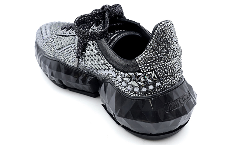 (W) Jimmy Choo Crystal-Embellished Sneaker 'Black' 圖 4
