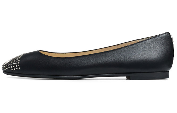 (Women) Jimmy Choo Davia Flat 'Black Nappa Leather' DAVIAFLATNYX