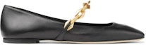 Order (Women) Jimmy Choo Diamond 'Black Sheepskin Fashion Trend' Casual Shoes DIAMONDTILDAFLATNAP
