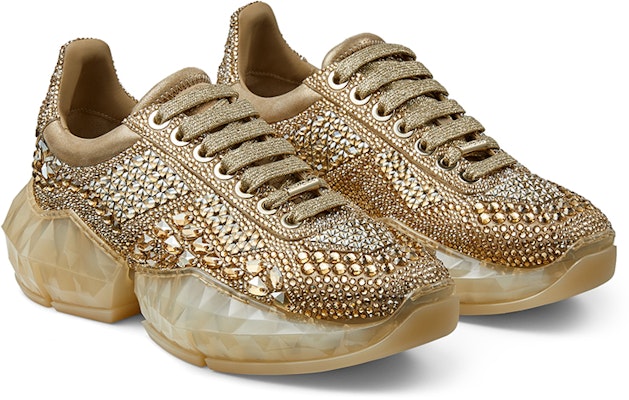 (Women) Jimmy Choo Diamond/F 'Crystal-Embellished Gold Metallic Suede Low-Top' DIAMONDFXIHOO0111 Order (Women) Jimmy Choo Diamond/F 'Crystal-Embellished Gold Metallic Suede Low-Top' DIAMONDFXIHOO0111