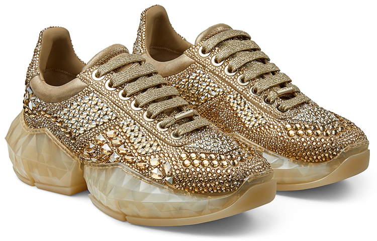Lookbook (W) Jimmy Choo Diamond/F 金属金水晶装饰低帮运动鞋 DIAMONDFXIHOO0111