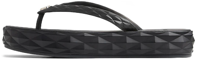 (Women) Jimmy Choo Diamond Flip Flops Black - Stylish Slip-On with Rubber Sole DIAMOND FLIP FLOP RUB Black (Women) Jimmy Choo Diamond Flip Flops Black - Stylish Slip-On with Rubber Sole DIAMOND FLIP FLOP RUB Black