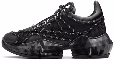 (Women) Jimmy Choo Diamond Laced/F Black Casual Elevated Low-Top Shoes DIAMONDLACEDFTEO Black (Women) Jimmy Choo Diamond Laced/F Black Casual Elevated Low-Top Shoes DIAMONDLACEDFTEO Black