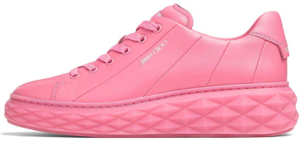 (Women) Jimmy Choo Diamond Light Maxi Pink Leather Low-Top Fashion Sneakers. DIAMONDLIGHT MAXI FNAP Pink Powder (Women) Jimmy Choo Diamond Light Maxi Pink Leather Low-Top Fashion Sneakers. DIAMONDLIGHT MAXI FNAP Pink Powder