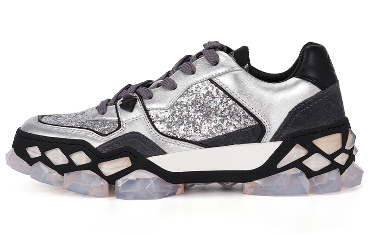 (Women) Jimmy Choo Diamond X Trainer 'Space Flash Glitter Silver' DIAMONDXTRAINERFOIT0C8454