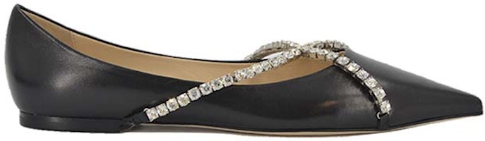 (Women) Jimmy Choo Flat 'Black' GENEVI-FLAT-YAY-BLACK/CRYSTAL (Women) Jimmy Choo Flat 'Black' GENEVI-FLAT-YAY-BLACK/CRYSTAL