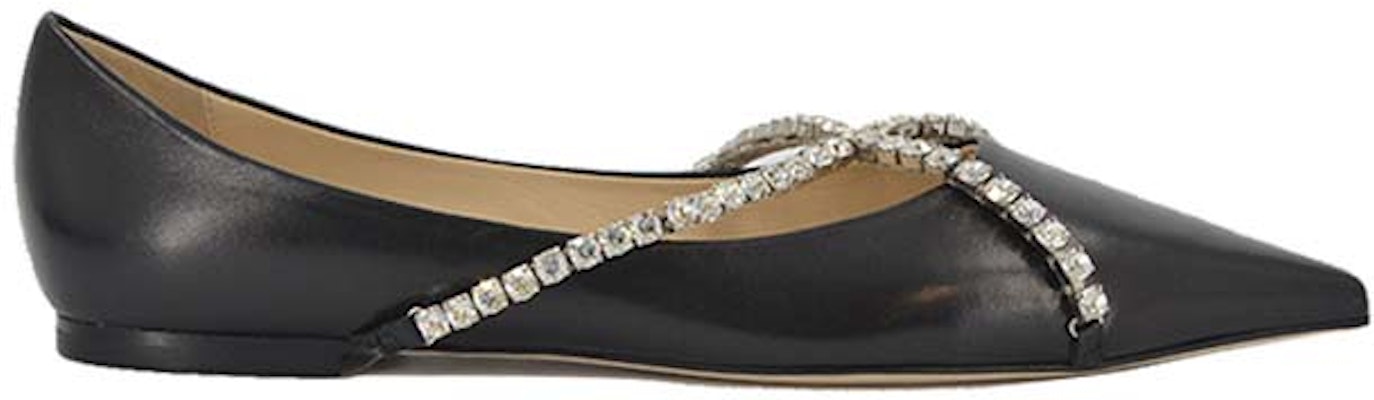 (Women) Jimmy Choo Flat 'Black' GENEVI-FLAT-YAY-BLACK/CRYSTAL Buy (Women) Jimmy Choo Flat 'Black' GENEVI-FLAT-YAY-BLACK/CRYSTAL