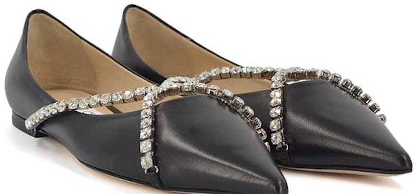 (W) Jimmy Choo Zapatos Planos 'Negros' GENEVI-FLAT-YAY-BLACK/CRYSTAL Lookbook (W) Jimmy Choo Zapatos Planos 'Negros' GENEVI-FLAT-YAY-BLACK/CRYSTAL