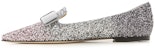 (Women) Jimmy Choo Gala 'Silver Purple Gradient Sequins' GALAVNB-BALLETPINKSILV