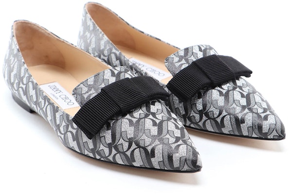 (Women) Jimmy Choo Galaxy RJC Flat 'Black Silver' GALARJC-SILVERBLACK Order (Women) Jimmy Choo Galaxy RJC Flat 'Black Silver' GALARJC-SILVERBLACK
