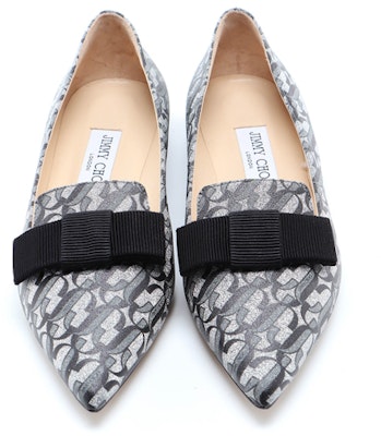 (Women) Jimmy Choo Galaxy RJC Flat 'Black Silver' GALARJC-SILVERBLACK Shop (Women) Jimmy Choo Galaxy RJC Flat 'Black Silver' GALARJC-SILVERBLACK