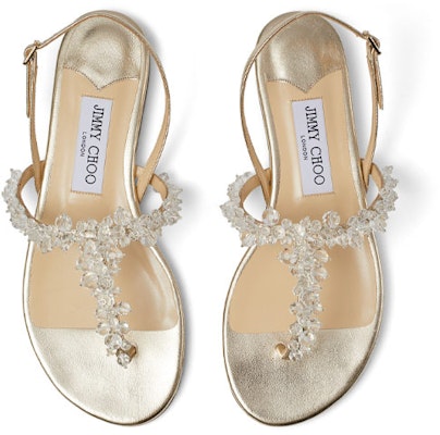 (W) Jimmy Choo Gemina Plano 'Blanco Oro' GEMINAFLATIPR Lookbook (W) Jimmy Choo Gemina Plano 'Blanco Oro' GEMINAFLATIPR
