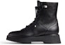 Buy (Women) Jimmy Choo Haysley Flat 'Black Textured Leather Biker' HAYSLEYFLATGNL