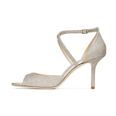 (W) Jimmy Choo High Heel Sandals 'Silver' 'Emsy 85'