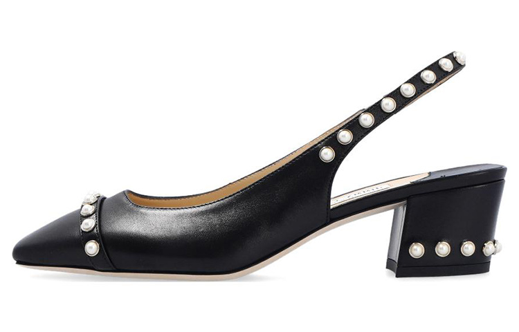 (W) Jimmy Choo Hya 'Black Leather Pointed Toe'