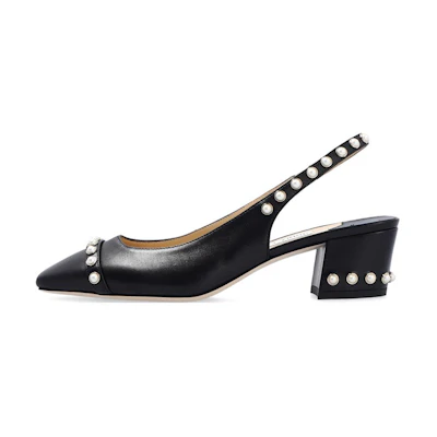 (W) Jimmy Choo Hya 'Black Leather Pointed Toe'
