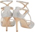Shop (Women) Jimmy Choo Ivette High Heel Sandals 'Silver' IVETTESCX
