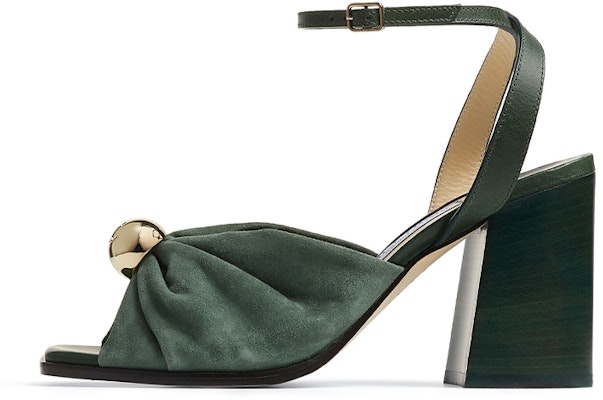 (Women) Jimmy Choo Jasie 85 High Heels Sandals 'Dark Green Velvet' JASIE85VXS Buy (Women) Jimmy Choo Jasie 85 High Heels Sandals 'Dark Green Velvet' JASIE85VXS