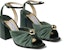 (Women) Jimmy Choo Jasie 85 High Heels Sandals 'Dark Green Velvet' JASIE85VXS