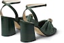 Lookbook (Women) Jimmy Choo Jasie 85 High Heels Sandals 'Dark Green Velvet' JASIE85VXS