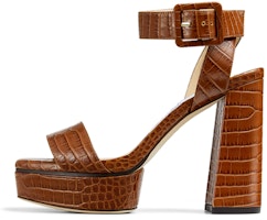 (Women) Jimmy Choo Jax 115 High Heels 'Brown-Red Crocodile Leather' JAXPF115CCL (Women) Jimmy Choo Jax 115 High Heels 'Brown-Red Crocodile Leather' JAXPF115CCL