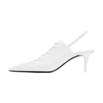 (W) Jimmy Choo Jean Paul Gaultier Leather 6cm 'White' 'CMFT Casual Stiletto'