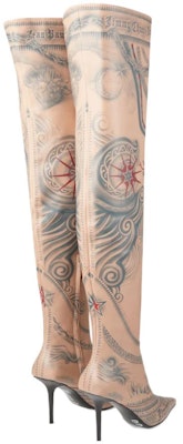 (Women) Jimmy Choo Jean Paul Gaultier x Leather Comfort Slip-On Over-The-Knee Boots 'Beige' JCXJPGOTKLVO020015 Lookbook (Women) Jimmy Choo Jean Paul Gaultier x Leather Comfort Slip-On Over-The-Knee Boots 'Beige' JCXJPGOTKLVO020015