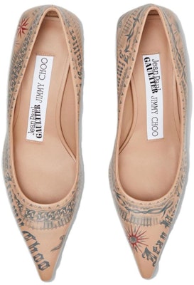 (Women) Jimmy Choo Jean Paul Gaultier x Leather Comfort Slip-On Stiletto 'Beige' JCXJPGPUMPLVO020015 Shop (Women) Jimmy Choo Jean Paul Gaultier x Leather Comfort Slip-On Stiletto 'Beige' JCXJPGPUMPLVO020015