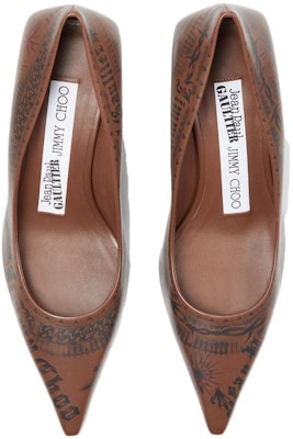 (Women) Jimmy Choo Jean Paul Gaultier x Leather Comfort Slip-On Stiletto 'Brown' JCXJPGPUMPLVO027052 Shop (Women) Jimmy Choo Jean Paul Gaultier x Leather Comfort Slip-On Stiletto 'Brown' JCXJPGPUMPLVO027052