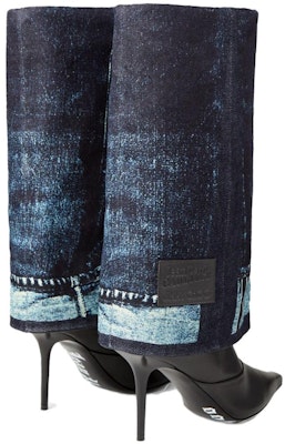 (W) ジミーチュウ ジャンポールゴルチエ レザーコンフォートスリップオンハイブーツ ''ブルー'' JCXJPGCUFFOTKNAJ0C8353 Purchase (W) ジミーチュウ ジャンポールゴルチエ レザーコンフォートスリップオンハイブーツ ''ブルー'' JCXJPGCUFFOTKNAJ0C8353