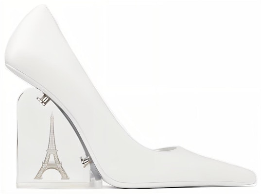 (W) Jimmy Choo Jean Paul Gaultier x 白色皮革粗跟高跟鞋 JCXJPGWEDGECLF080108 Order (W) Jimmy Choo Jean Paul Gaultier x 白色皮革粗跟高跟鞋 JCXJPGWEDGECLF080108