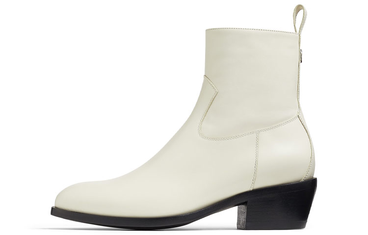 Buy (W) Jimmy Choo Jesse '白色皮革牛仔靴' JESSEFXXC