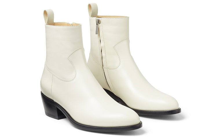 Lookbook (W) Jimmy Choo Jesse '白色皮革牛仔靴' JESSEFXXC