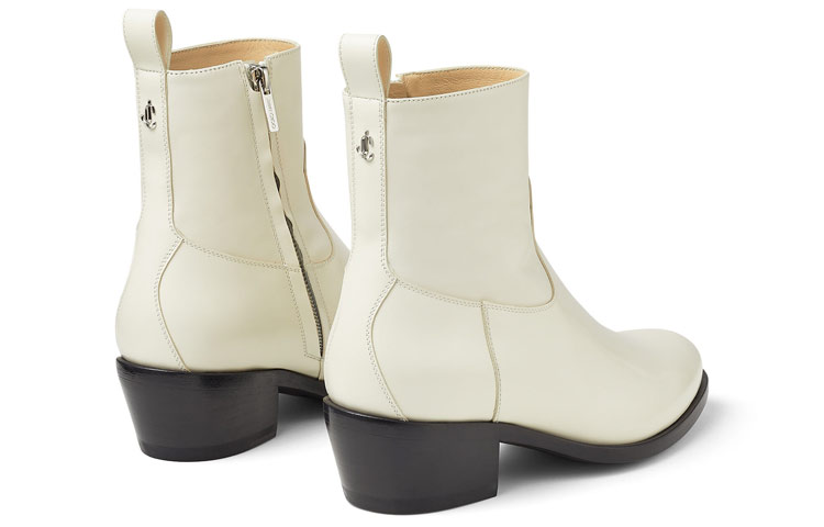 Shop (W) Jimmy Choo Jesse '白色皮革牛仔靴' JESSEFXXC