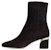 (Women) Jimmy Choo Jonah 60 'Black Suede Block Heel Zip Booties' JONAH60CRT-BLACK