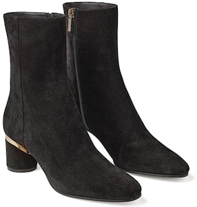 (W) Jimmy Choo Jonah 60 'Botines Negros de Tacón Ancho en Gamuza con Cremallera' JONAH60CRT-BLACK Order (W) Jimmy Choo Jonah 60 'Botines Negros de Tacón Ancho en Gamuza con Cremallera' JONAH60CRT-BLACK