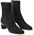 (Women) Jimmy Choo Jonah 60 'Black Suede Block Heel Zip Booties' JONAH60CRT-BLACK