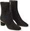 Order (Women) Jimmy Choo Jonah 60 'Black Suede Block Heel Zip Booties' JONAH60CRT-BLACK