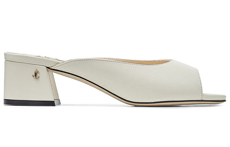 Order (W) ジミーチュウ ジンクス 45 ''ホワイト ナッパ レザー ファッション スライド'' JYNX45NAP