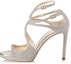 Buy (Women) Jimmy Choo Lance 100 High Heels 'Silver Glitter Fabric' LANCEPF100DGZ