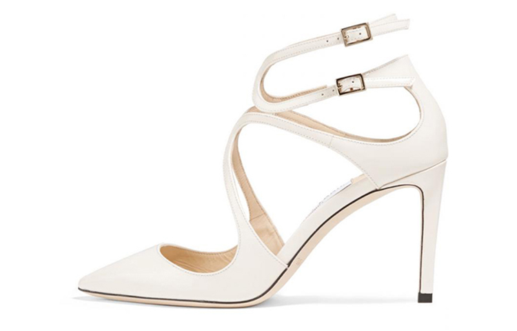 (Women) Jimmy Choo Lancer 85 Pumps 'Patent White' LANCER85