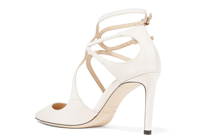 Order (W) Jimmy Choo Lancer 85 Pumps ''Patent White'' Hak Tinggi Putih Mengkilap. LANCER85