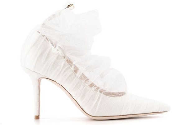 (Women) Jimmy Choo Lavish 85 'Shiny Tulle White' LAVISH85ZXC0C8065 Order (Women) Jimmy Choo Lavish 85 'Shiny Tulle White' LAVISH85ZXC0C8065